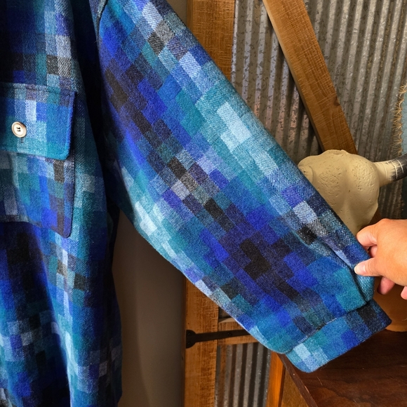 Dressed In Lala Cosmos Oversized Grunge Wool Jacket Nwot - Picture 7 of 10